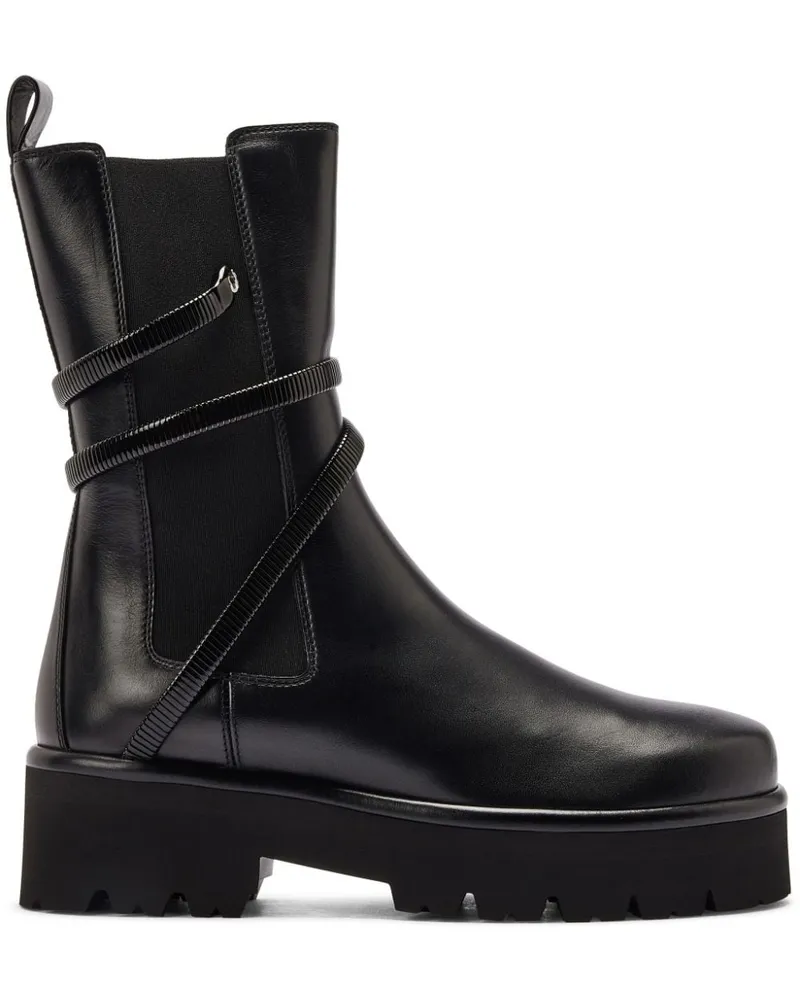 René Caovilla Juniper Stiefel - Schwarz Schwarz