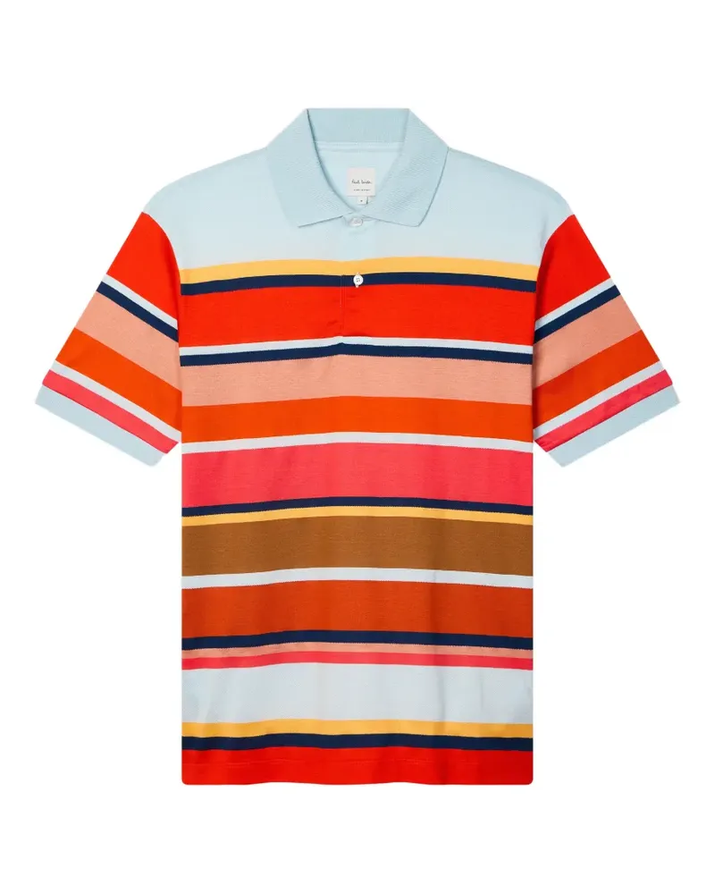 Paul Smith Polohemd aus Baumwolle mit Streifen - Orange Orange