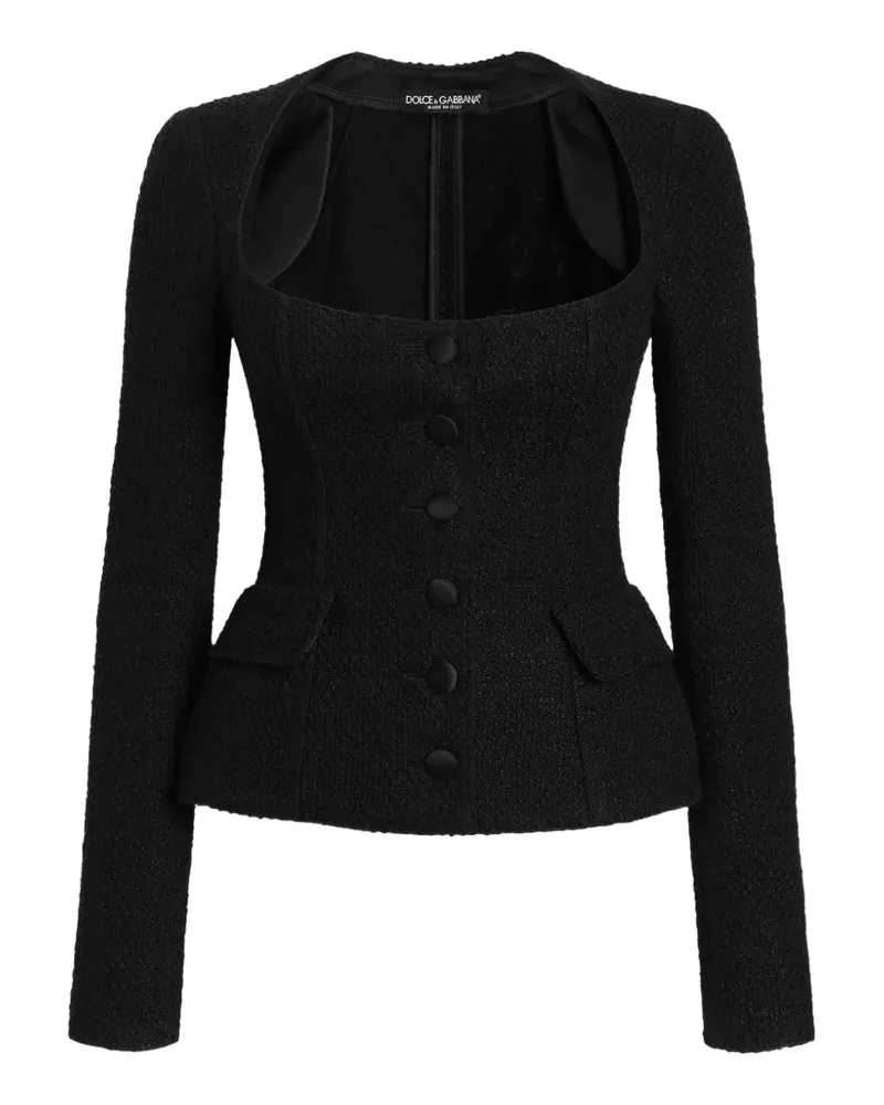Dolce & Gabbana Tweedjacke mit Herzausschnitt - Schwarz Schwarz