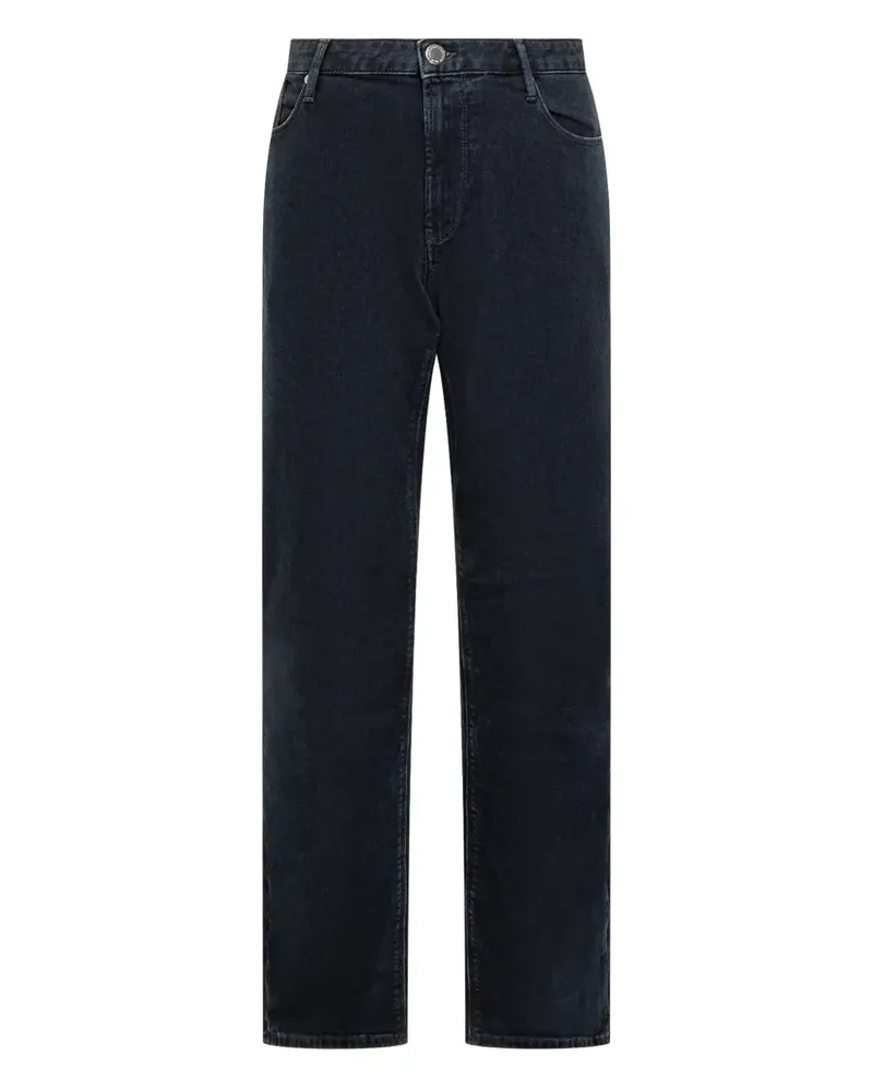 Emporio Armani five-pocket logo-plaque jeans - Blau Blau