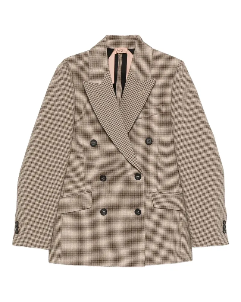 N° 21 double-breasted checked blazer - Braun Braun
