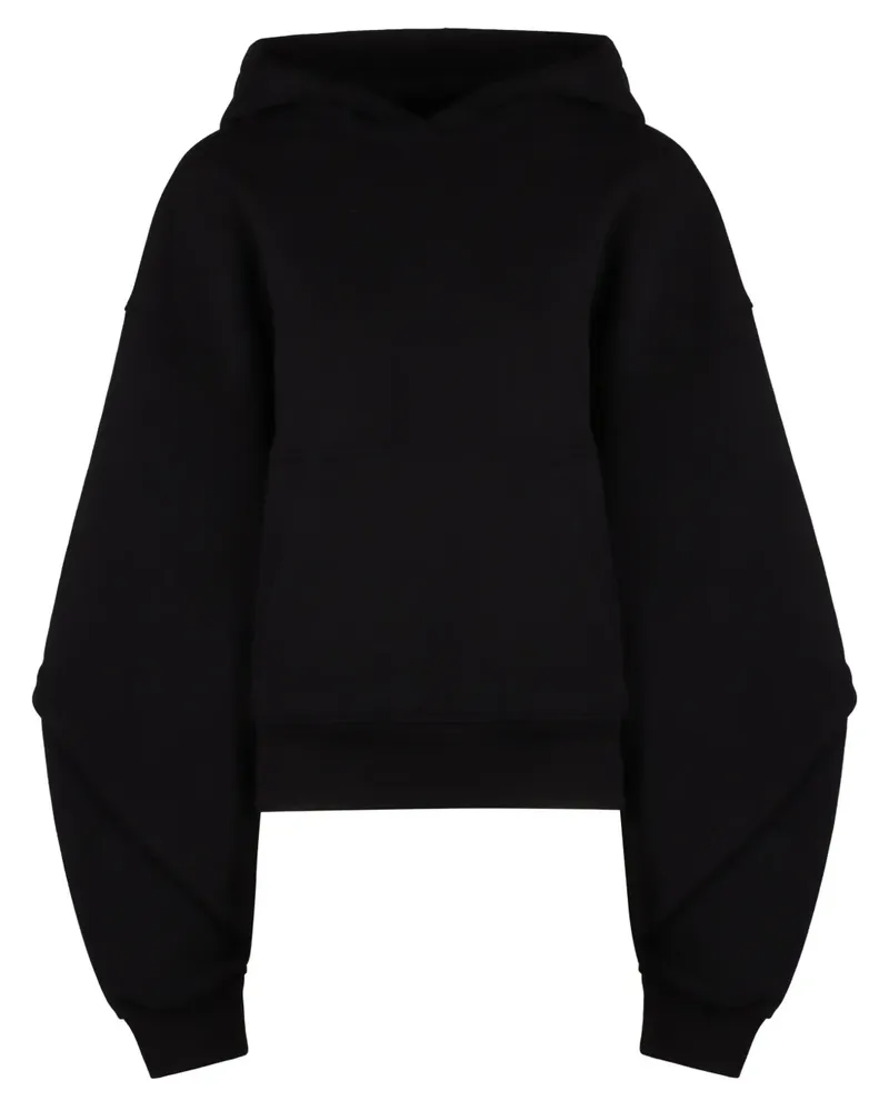 Thierry Mugler Hoodie mit Ballonärmeln - Schwarz Schwarz
