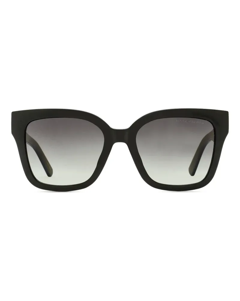 Marc Jacobs Gestufte Sonnenbrille mit eckigem Gestell - Schwarz Schwarz
