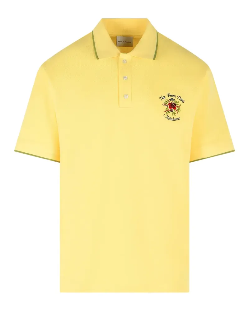 Drôle de Monsieur embroided polo shirt - Gelb Gelb