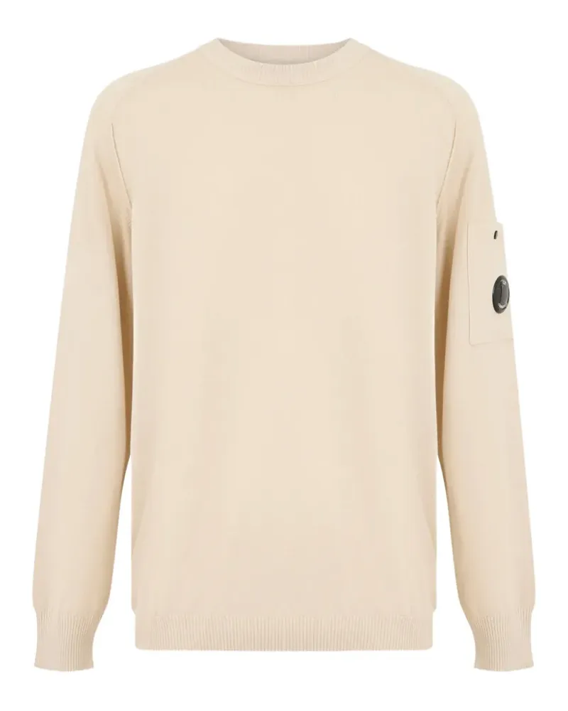 C.P. Company Pullover aus Kreppstrick mit Linsen-Detail - Nude Nude