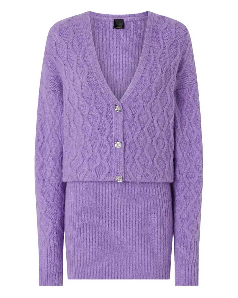 Pinko Kleid mit Zopfmuster - Violett Violett