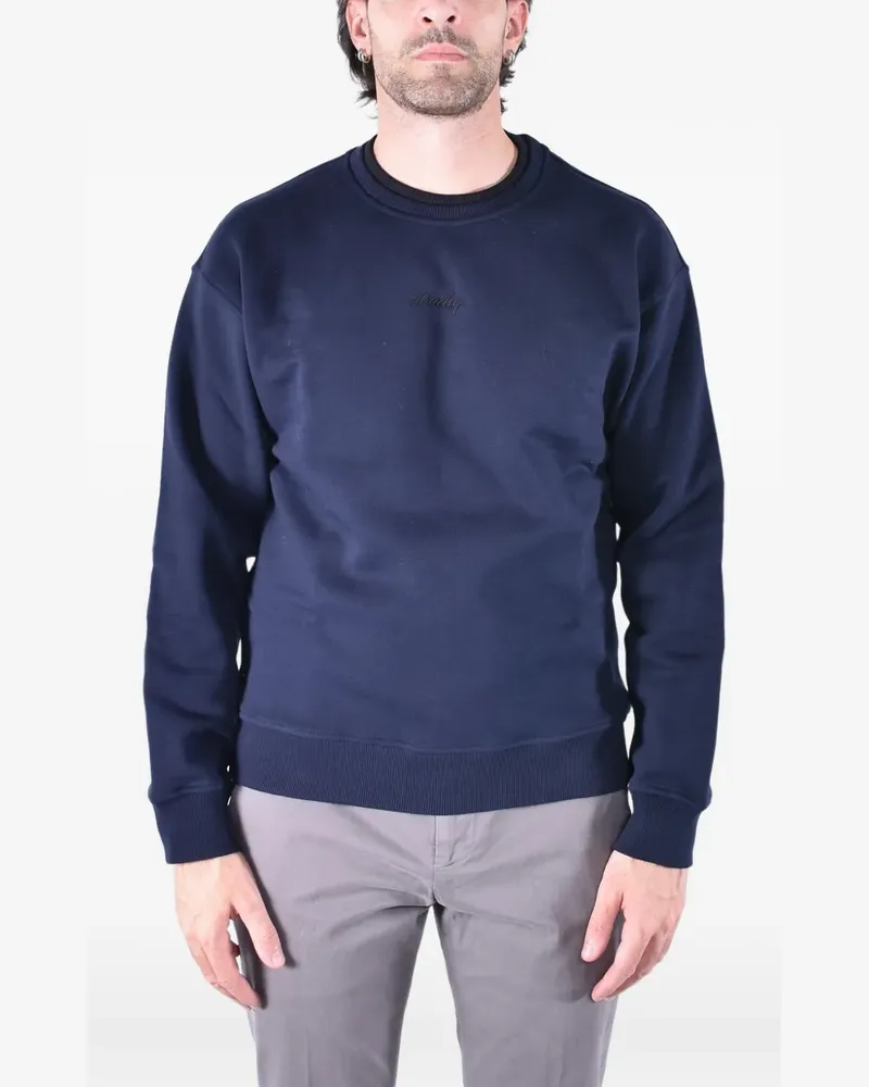 Dondup Sweatshirt aus geripptem Fleece - Blau Blau