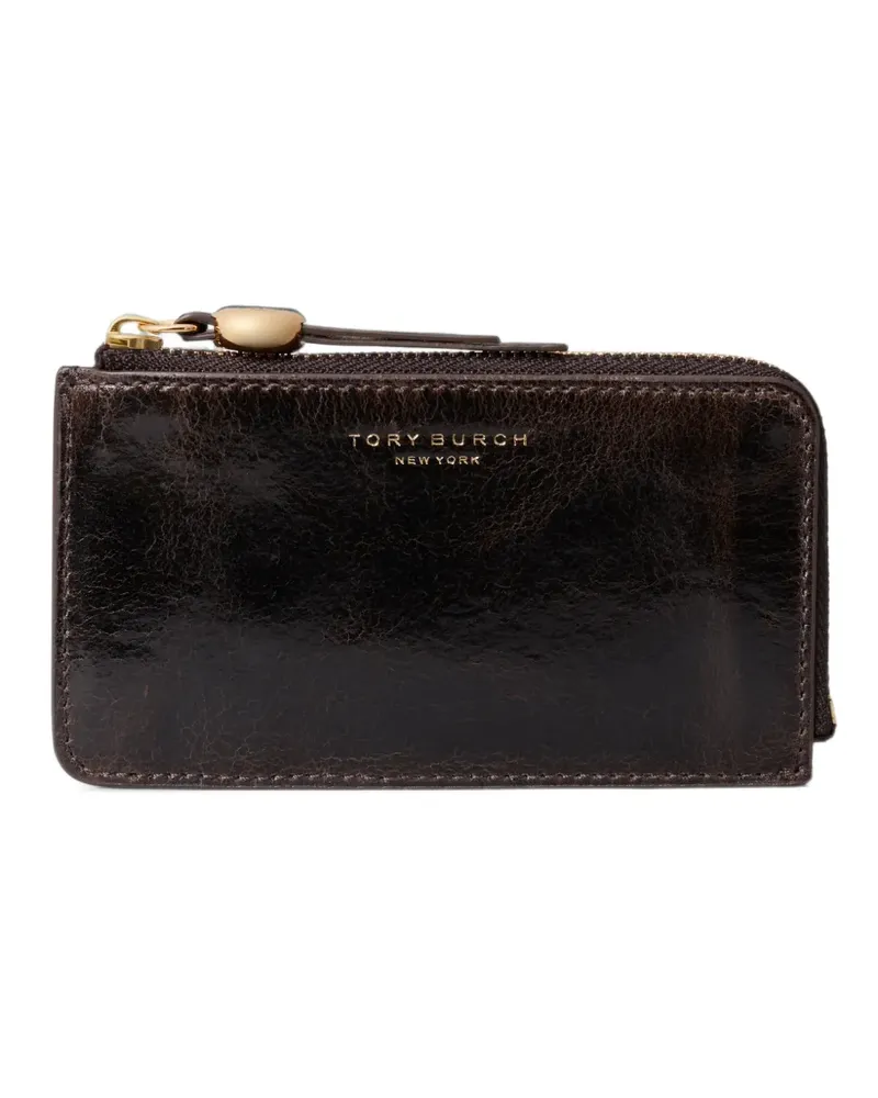 Tory Burch Romy Kartenetui im Distressed-Look - Braun Braun