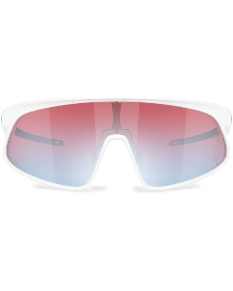 Oakley Sonnenbrille mit Logo-Print - Weiß Weiß