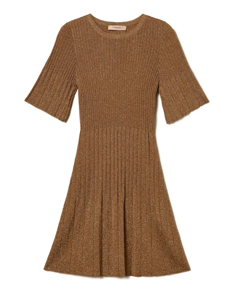 Twin-Set lurex knitted dress - Braun Braun