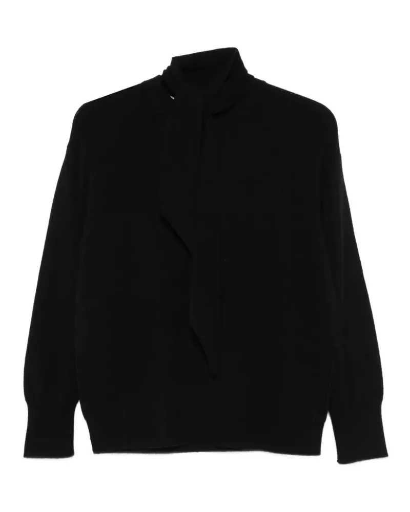 MARELLA scarf-detail sweater - Schwarz Schwarz