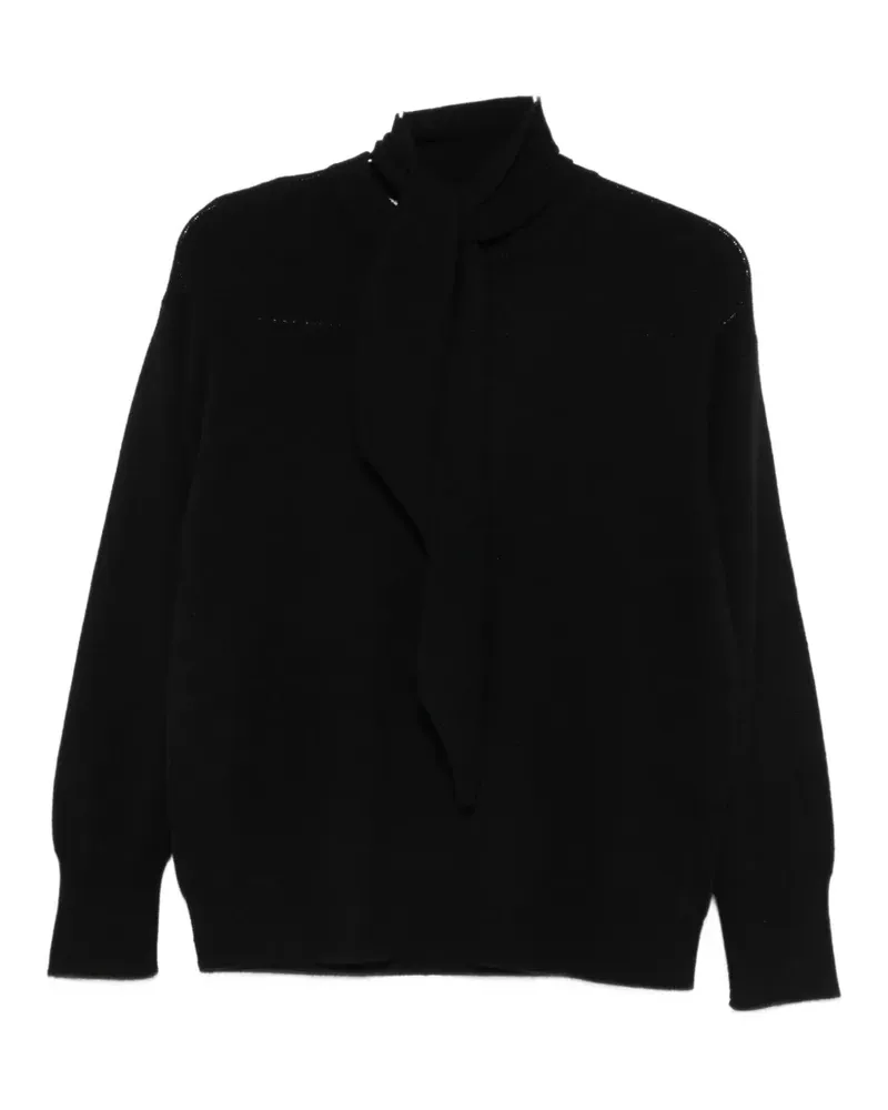 MARELLA scarf-detail sweater - Schwarz Schwarz
