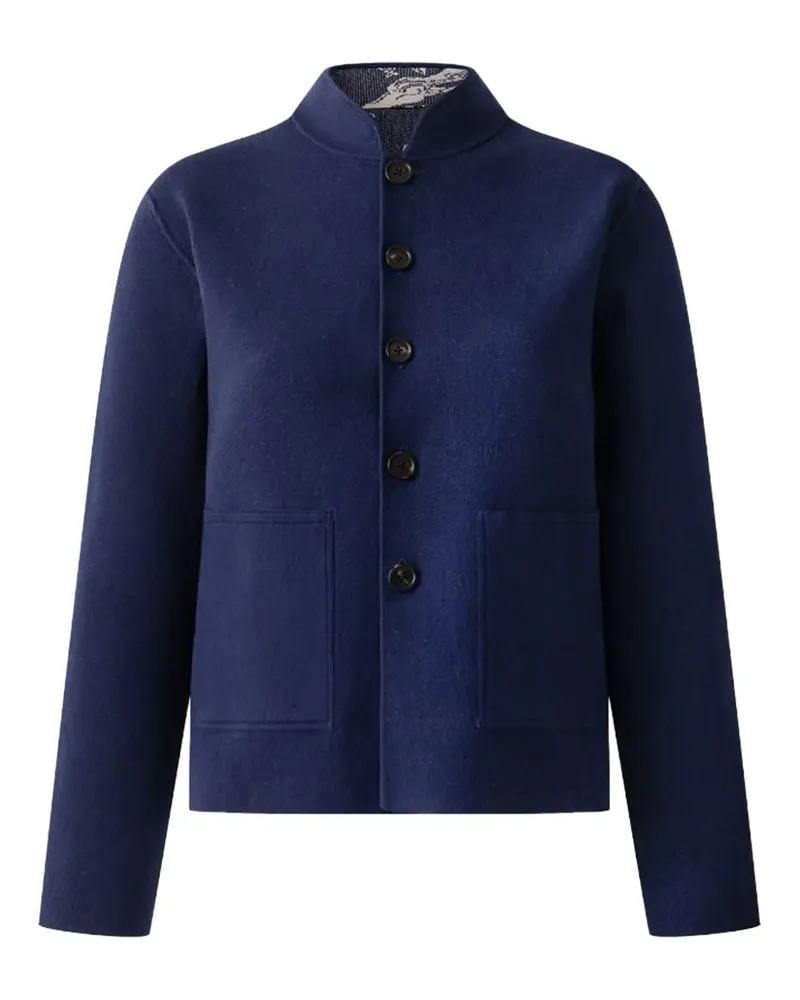 Shanghai Tang Wendbarer Jacquard-Cardigan - Blau Blau