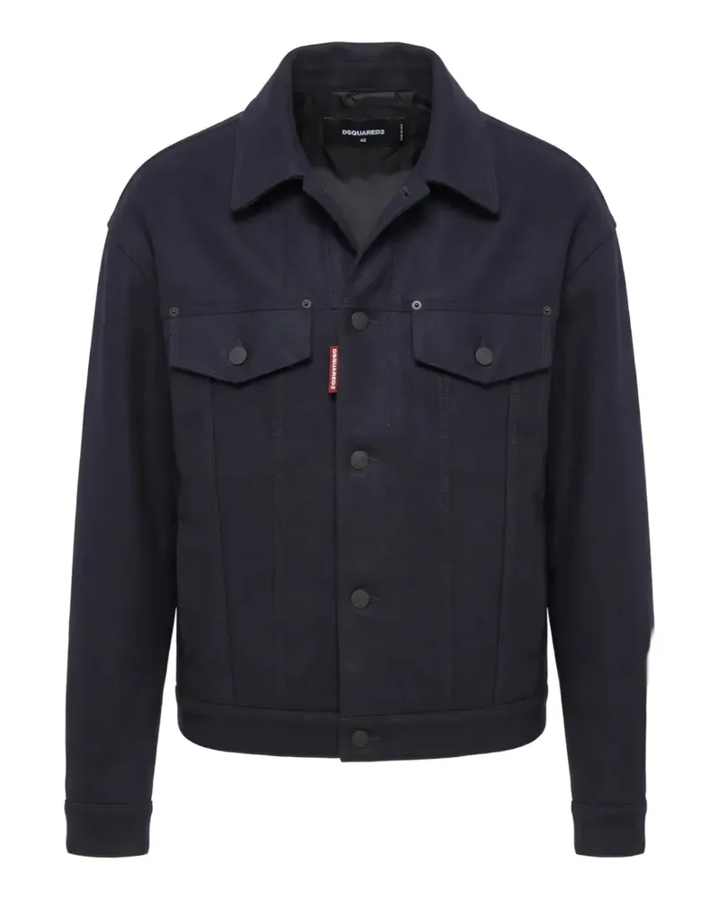 Dsquared2 button-up wool jacket - Blau Blau