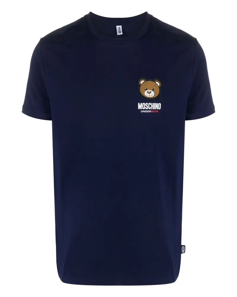 Moschino T-Shirt mit Teddy-Print - Blau Blau