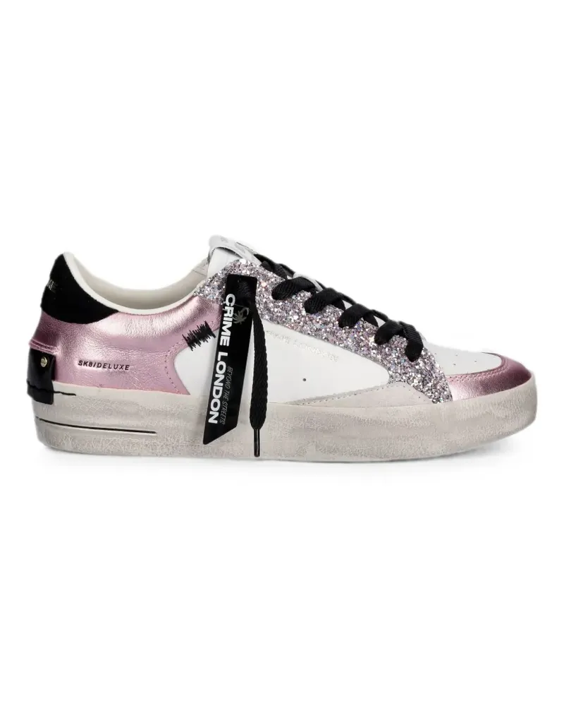 Crime Skate Deluxe Sneakers im Glitter-Look - Rosa Rosa