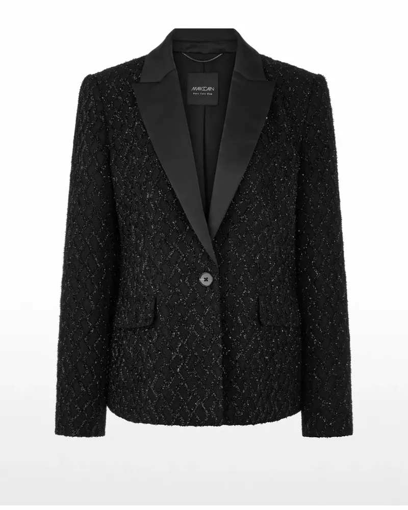 Marc Cain sparkling-embellished blazer - Schwarz Schwarz