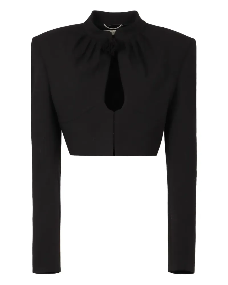 Magda Butrym Cropped-Jacke mit Rundhalsausschnitt - Schwarz Schwarz