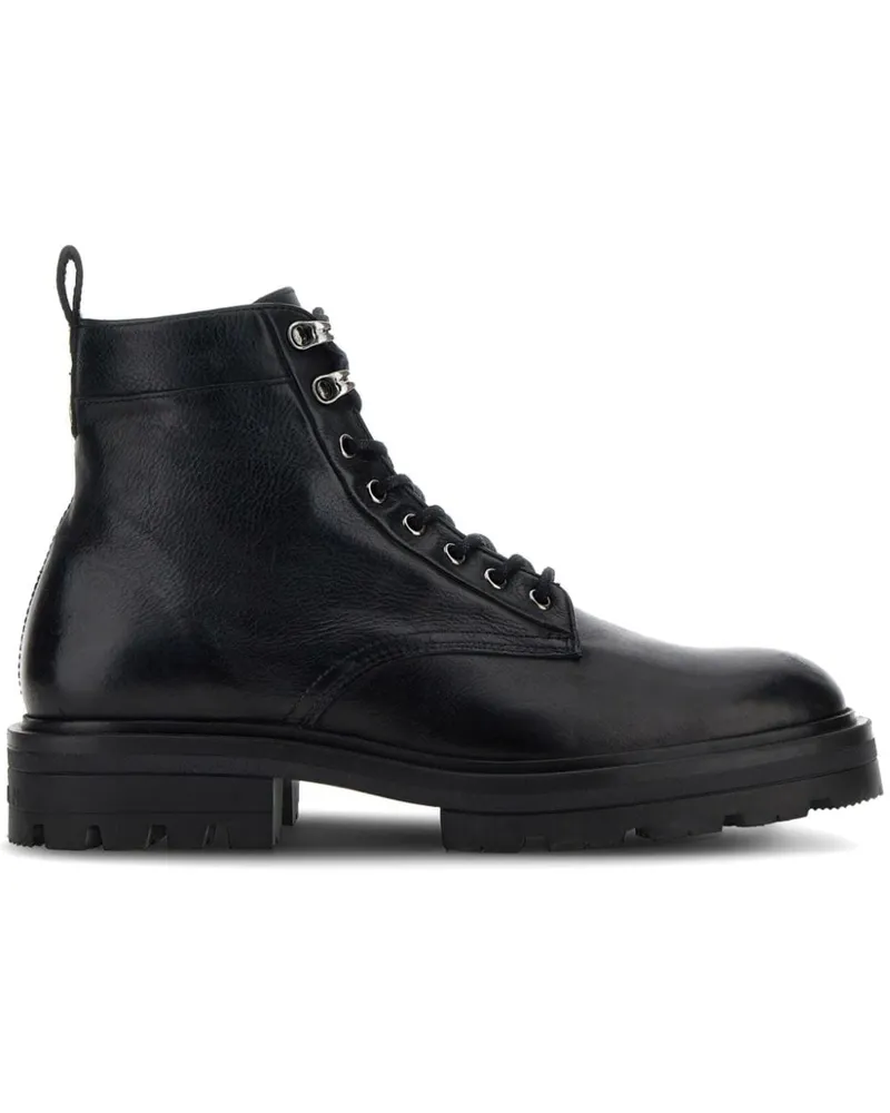 Hogan H673 Stiefel aus Leder - Schwarz Schwarz
