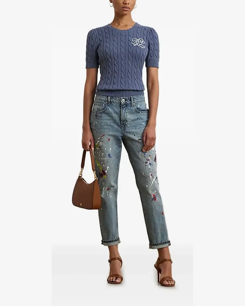 Ralph Lauren Pullover mit Zopfmuster - Blau Blau