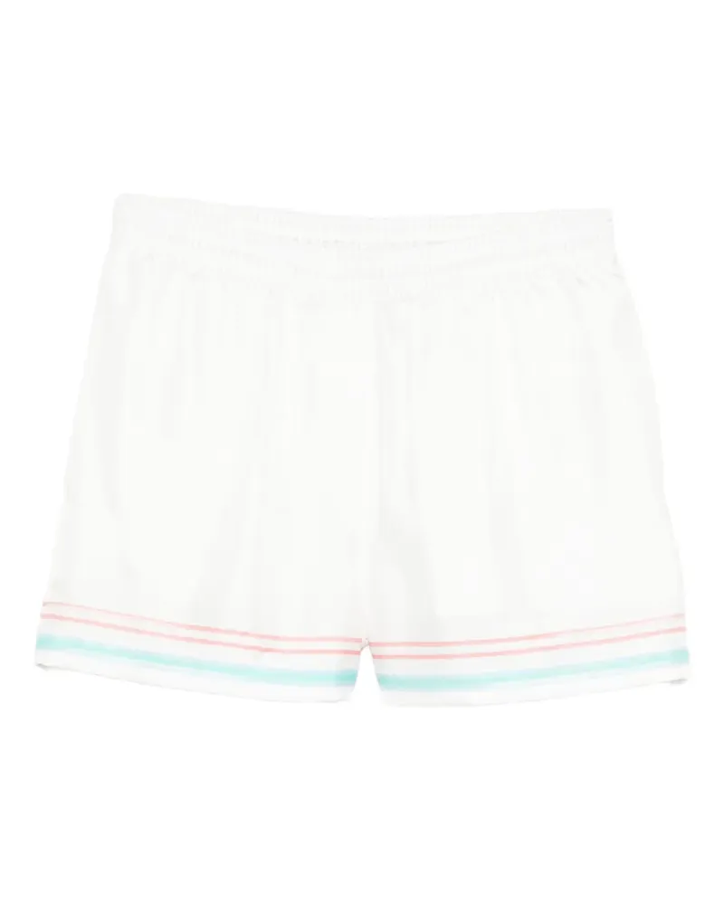 Casablanca Paris striped-trim shorts - Weiß Weiß