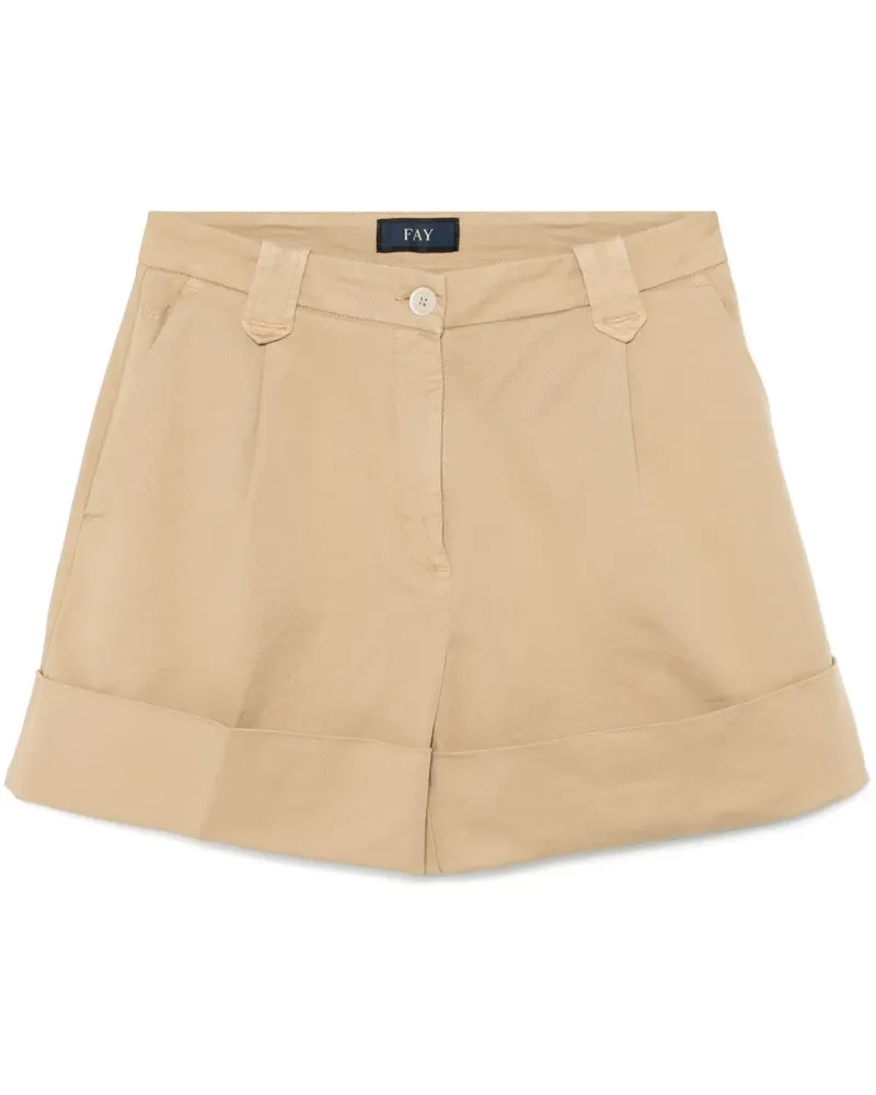 Fay Shorts mit Bundfalten - Nude Nude