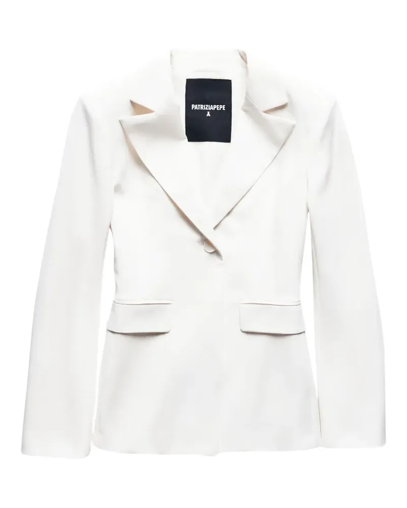 Patrizia Pepe single-breasted notched-lapel jacket - Weiß Weiß