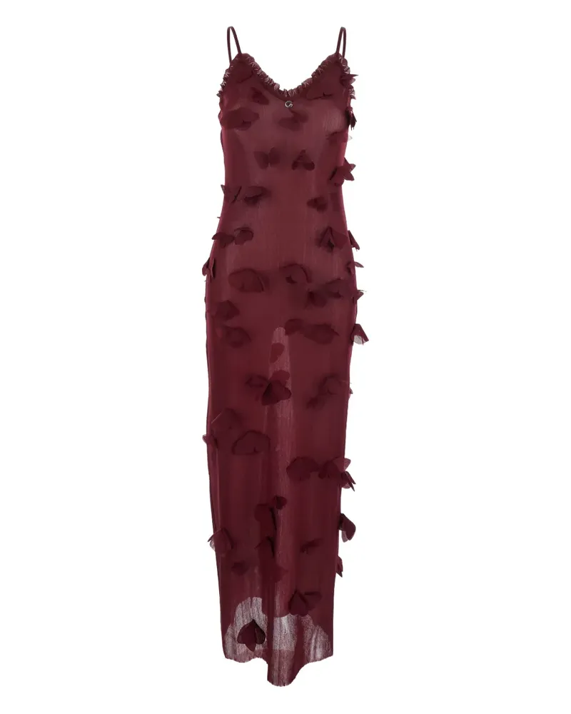 COPERNI Camisole-Kleid mit Schmetterlingen - Rot Rot