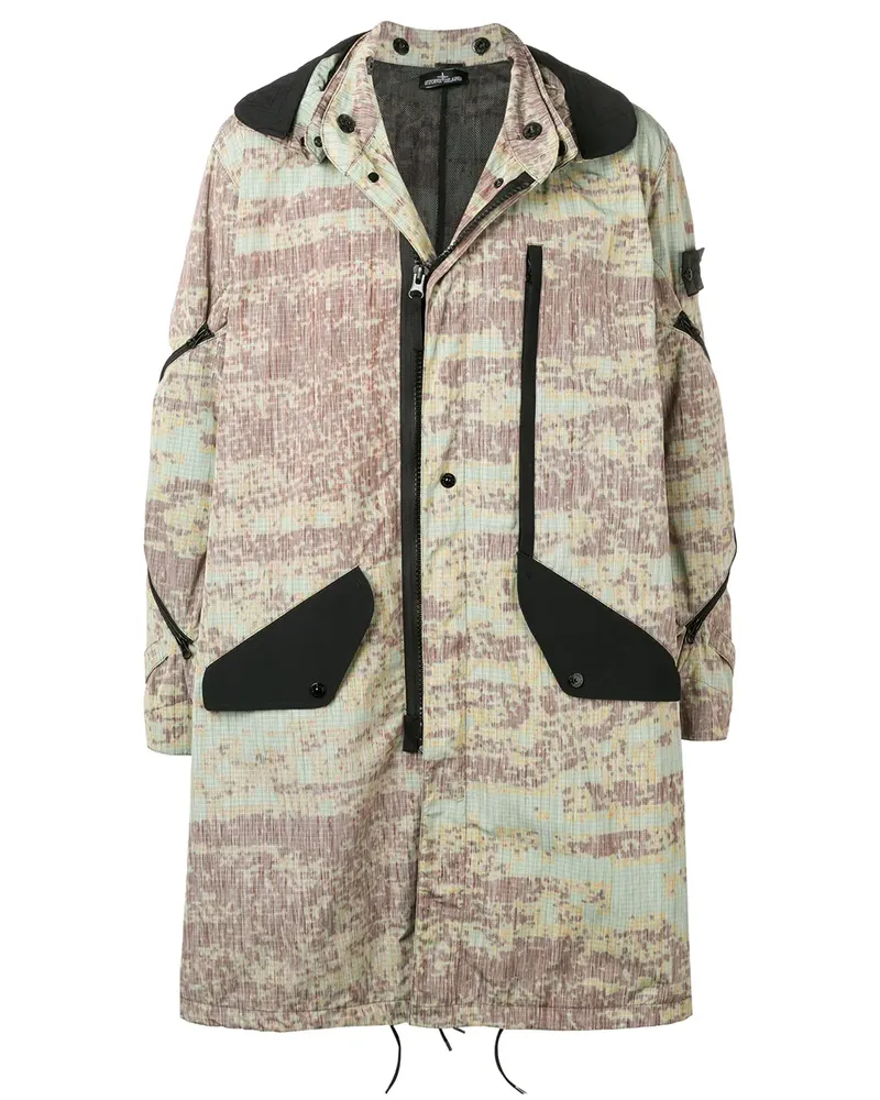 Stone Island Parka mit Print - Grün Grün