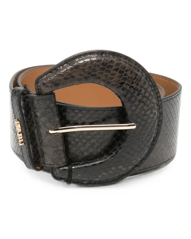 Twin-Set snake-effect buckle-fastening belt - Braun Braun