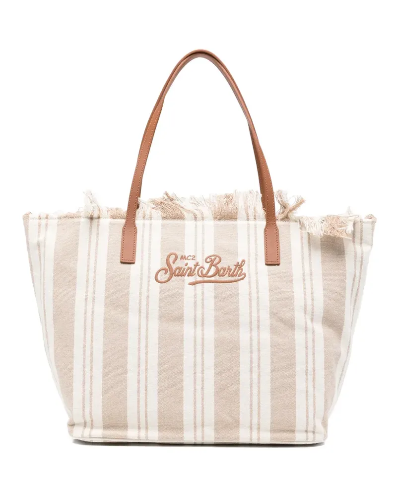MC2 Saint Barth Gestreifte City Tote Bag - Nude Nude