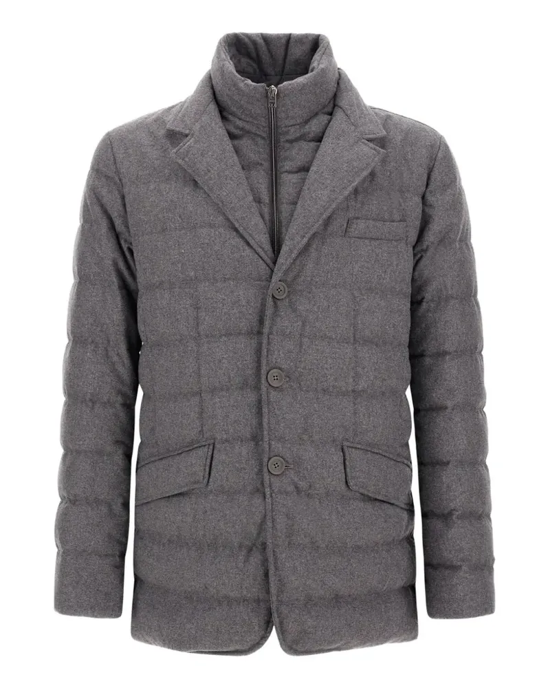 Herno Gesteppter Flanellmantel - Grau Grau