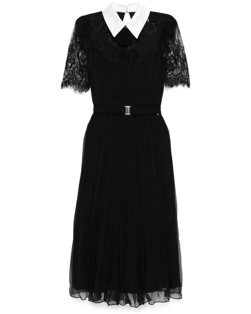 NISSA Midikleid mit Spitzedetail - Schwarz Schwarz