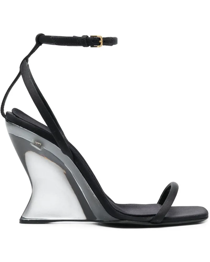 Sergio Rossi Evangelie Wedge-Sandalen - Schwarz Schwarz