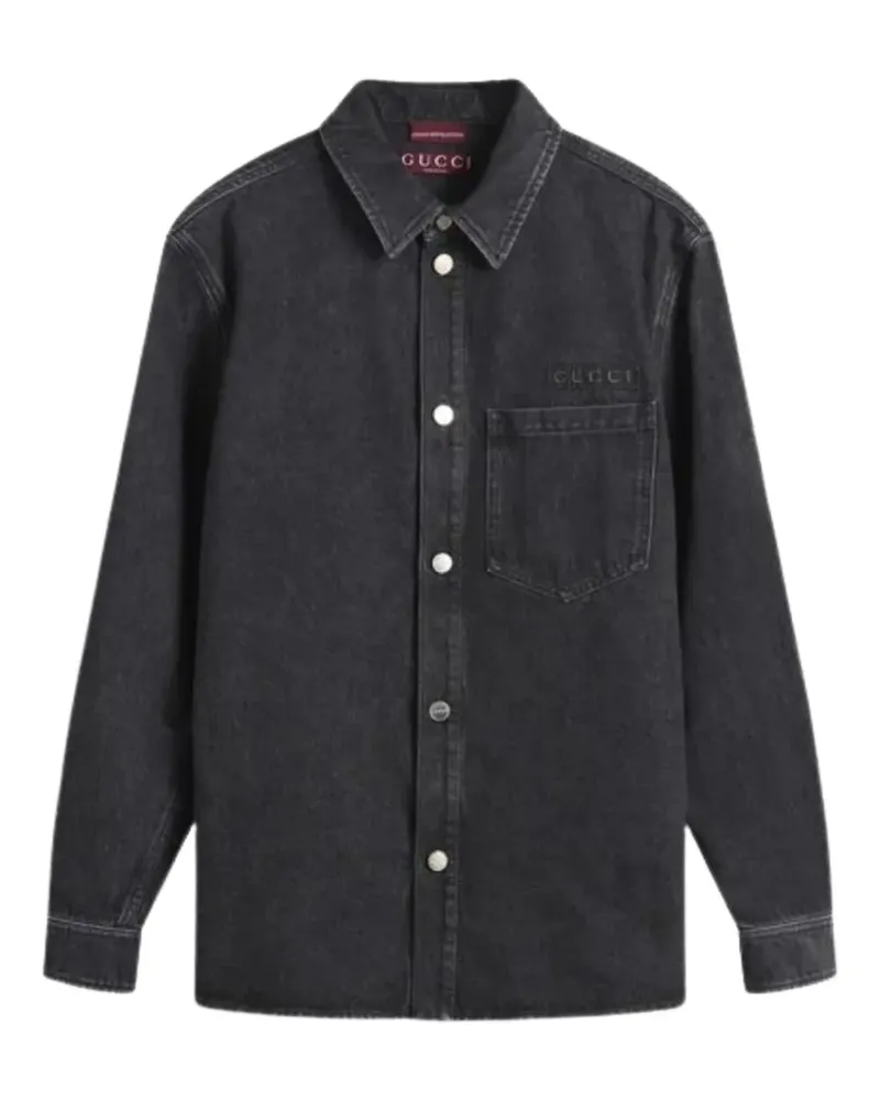 Gucci buttoned pocket overshirt - Schwarz Schwarz