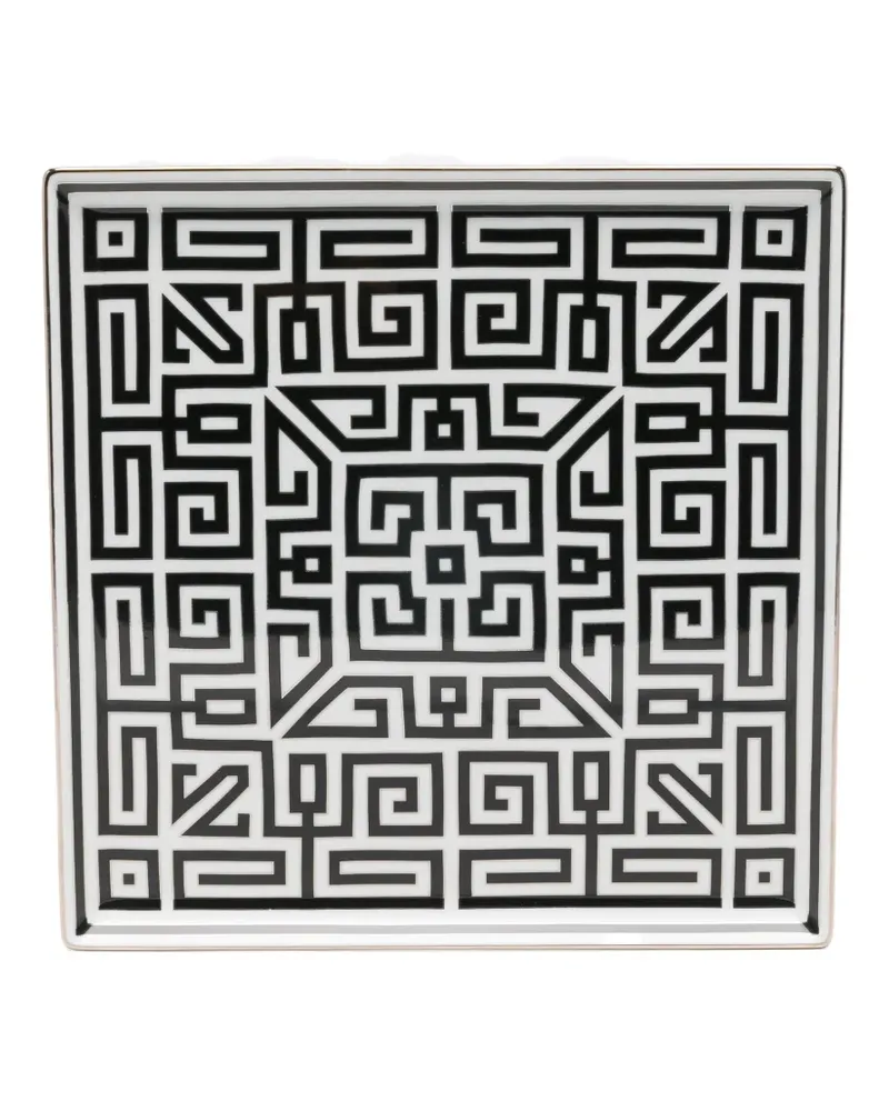 Ginori 1735 LAbirinto Teller mit Labyrinth-Muster - Weiß Weiß