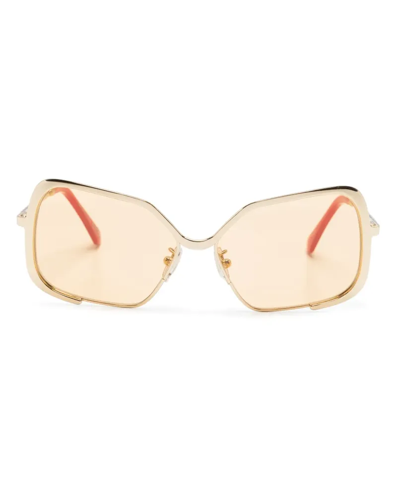 Marni Unila Sonnenbrille mit eckigem Gestell - Gold Gold