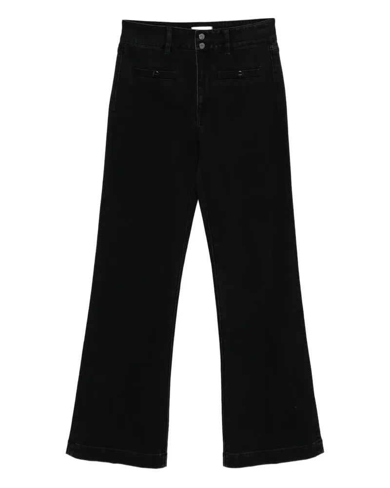 Paige Leenah Wide-Leg-Jeans - Schwarz Schwarz