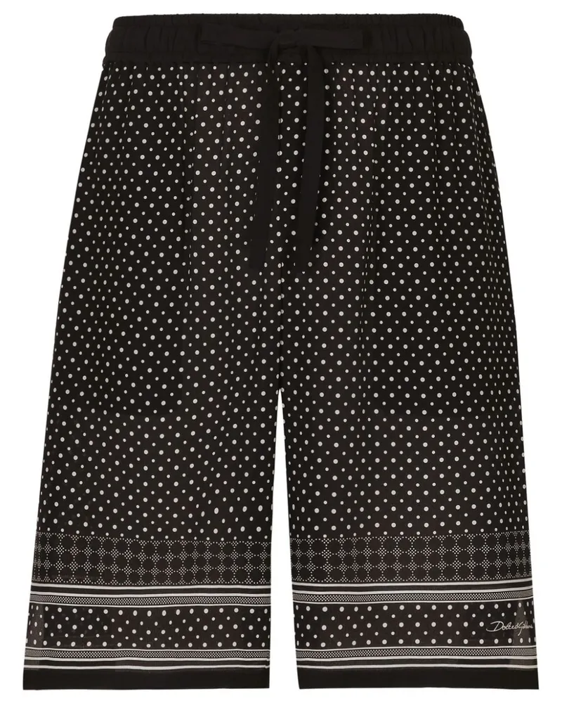 Dolce & Gabbana Shorts mit Polka Dots - Schwarz Schwarz