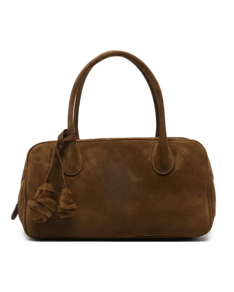 Magda Butrym Brigitte tassel suede tote bag - Braun Braun