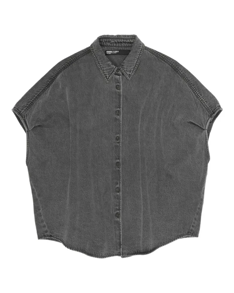 BIMBA Y LOLA Kurzärmeliges Hemd - Schwarz Schwarz