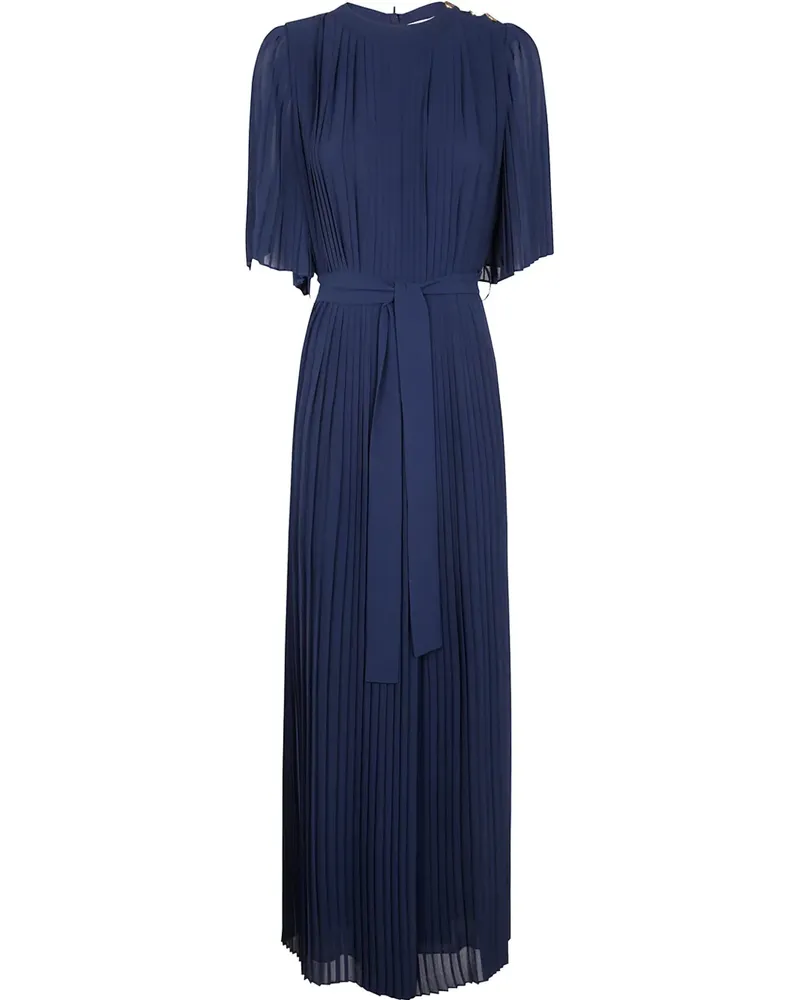 Twin-Set Midikleid mit Falten - Blau Blau