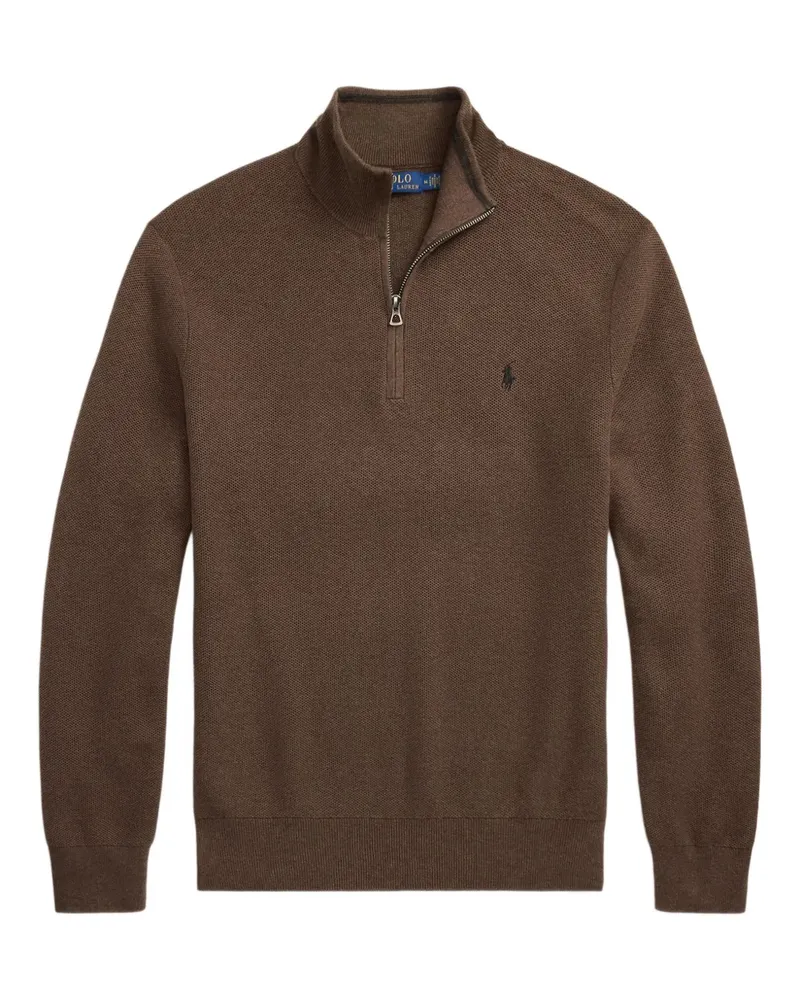 Ralph Lauren Pullover mit kurzem Reißverschluss - Braun Braun