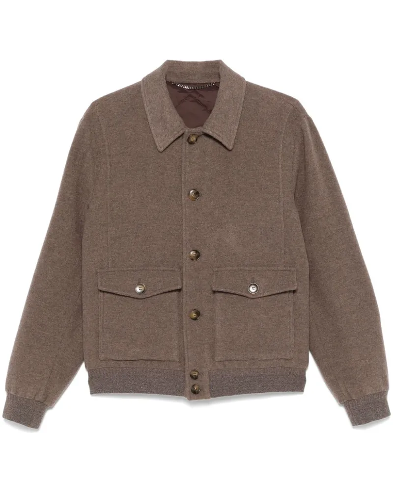 Canali Jacke aus Wolle - Braun Braun