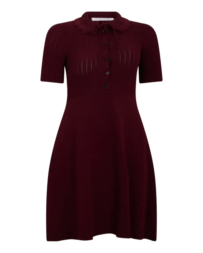 Philosophy Di Lorenzo Serafini ribbed scalloped-collar midi dress - Rot Rot