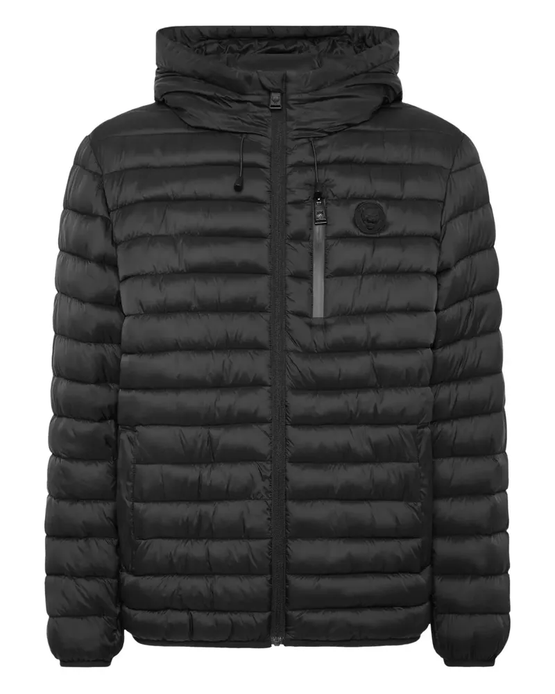 Philipp Plein Gesteppte Bollo Tiger Kapuzenjacke - Schwarz Schwarz