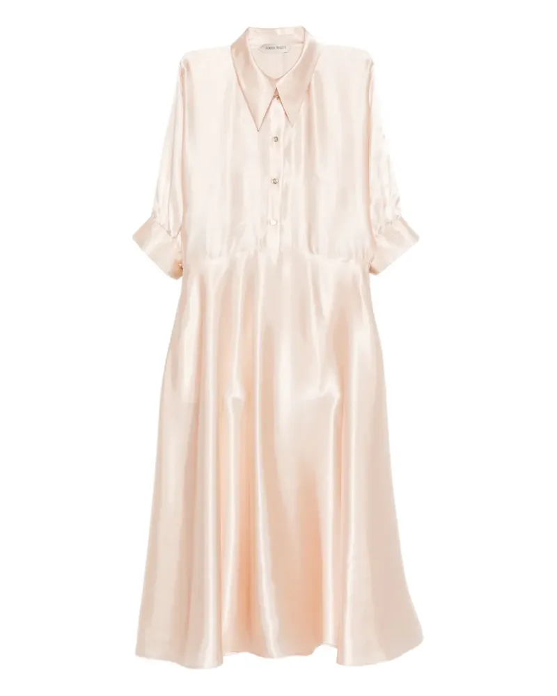 Alberta Ferretti satin midi dress - Rosa Rosa