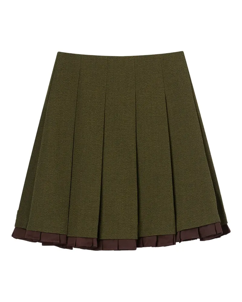 SHUSHU/TONG pleated mini skirt - Grün Grün
