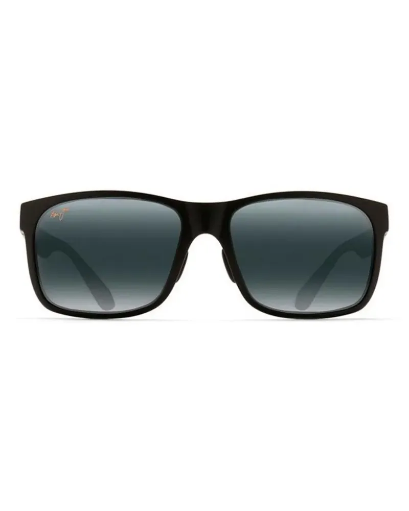 Maui Jim Sonnenbrille mit eckigem Gestell - Schwarz Schwarz