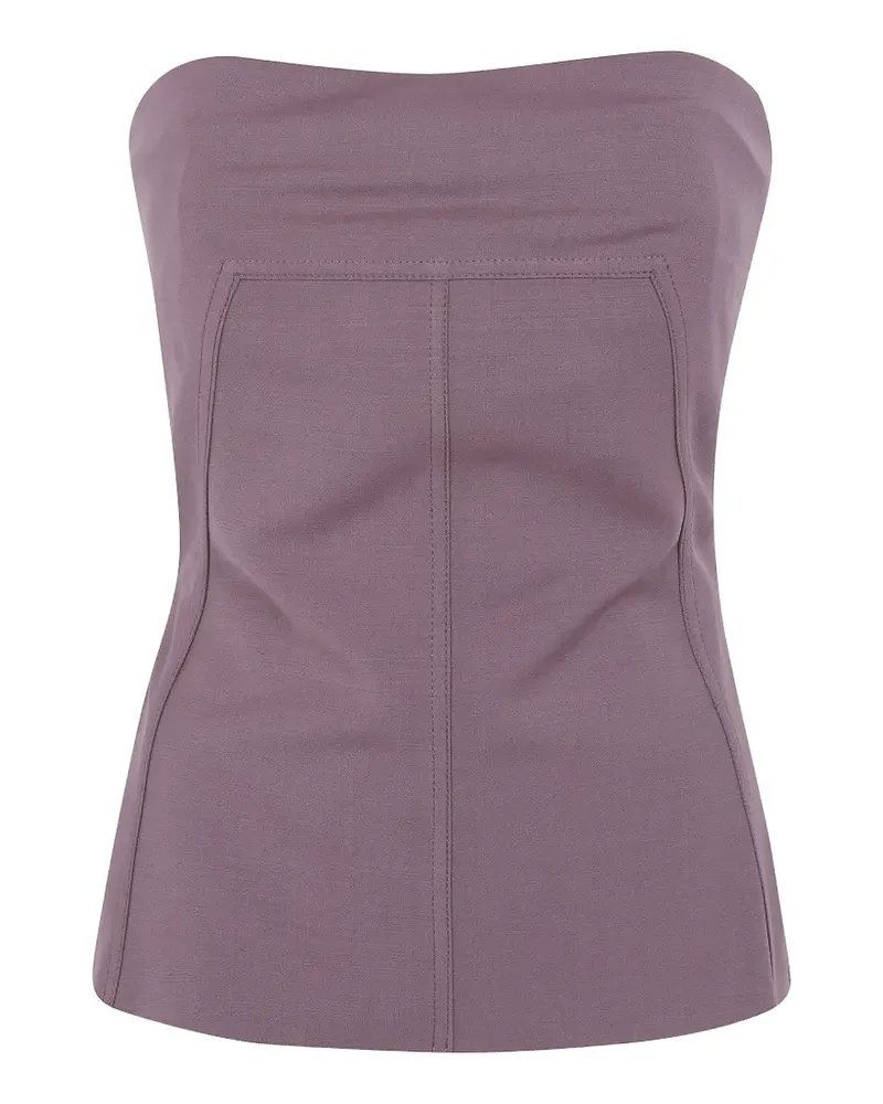 Rick Owens exposed-seam strapless top - Violett Violett